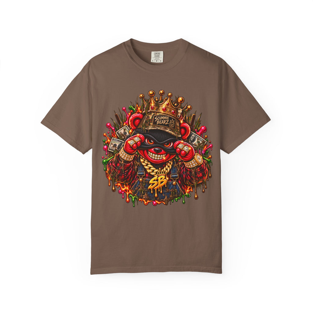 Unisex Garment-Dyed T-shirt-HILLBILLY cROWN MASK/GLOCK LOGO-SCUMMIEBEARZ™️