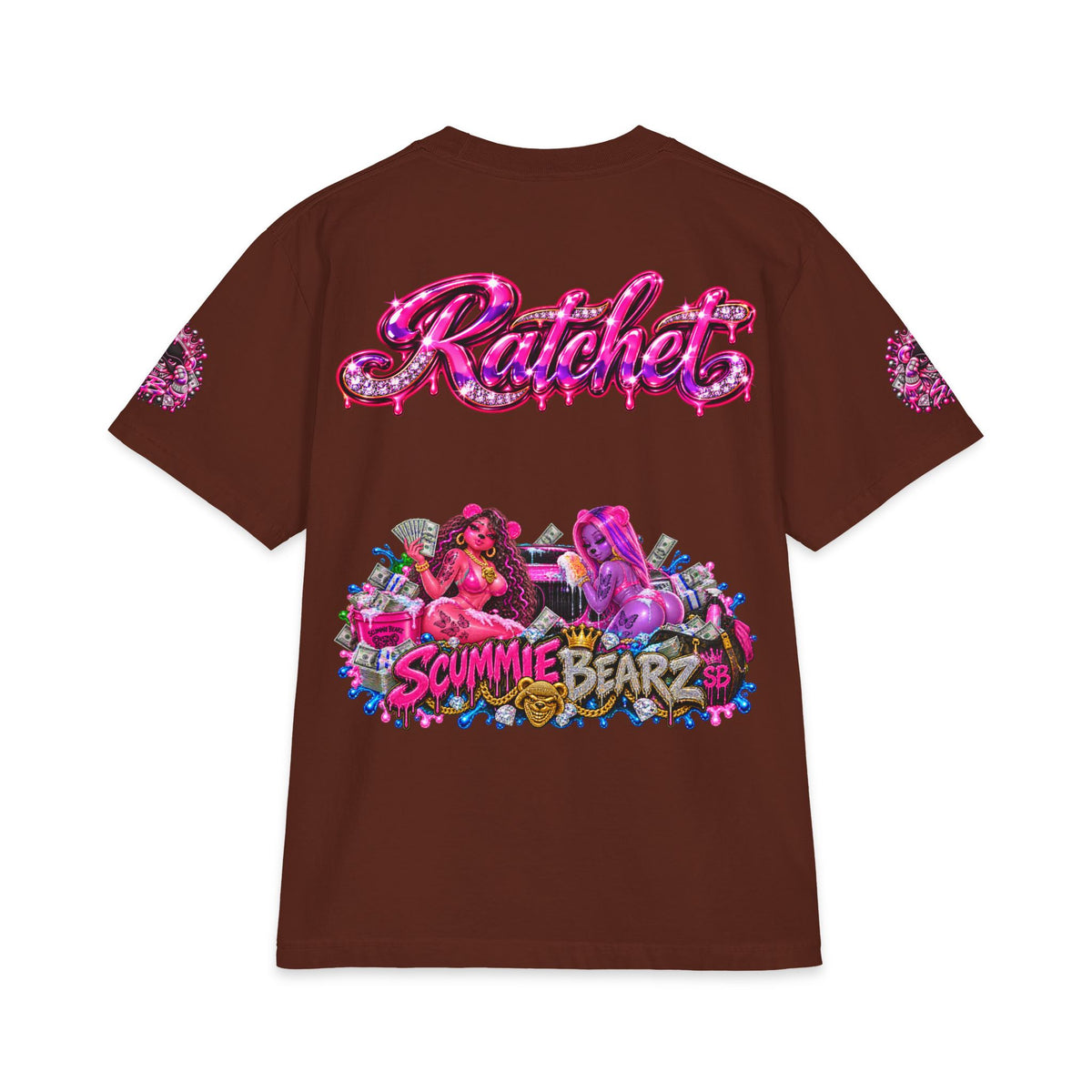 SB Ratchet — Pink/Purple Scummie Girls | SCUMMIEBEARZ™ Shaka Wear Heavyweight Tee
