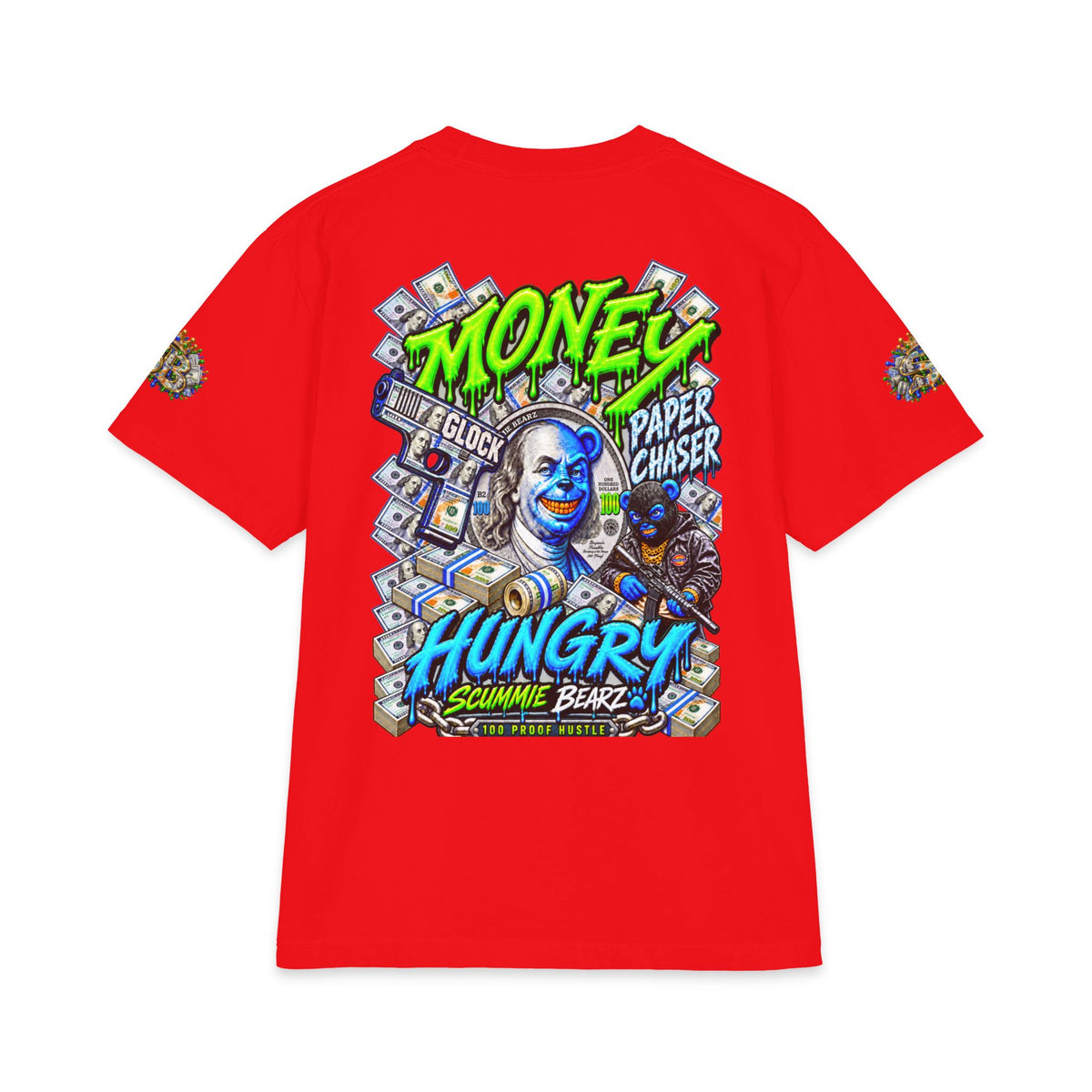 Money Hungry — Alternate Layout | SCUMMIEBEARZ™ Shaka Wear Heavyweight Tee