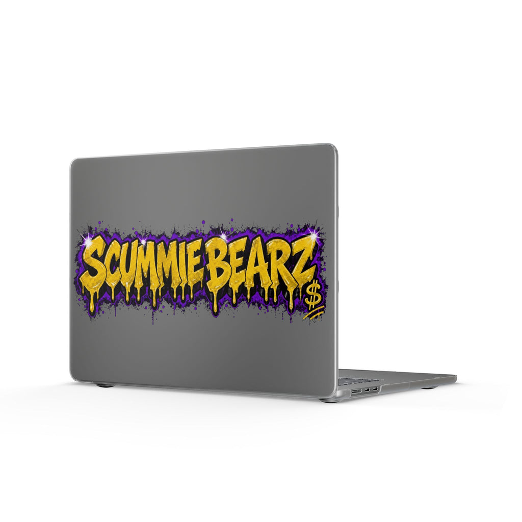 Matte MacBook Cases-PURPLE/YELLOW LOGO-SCUMMIEBEARZ™