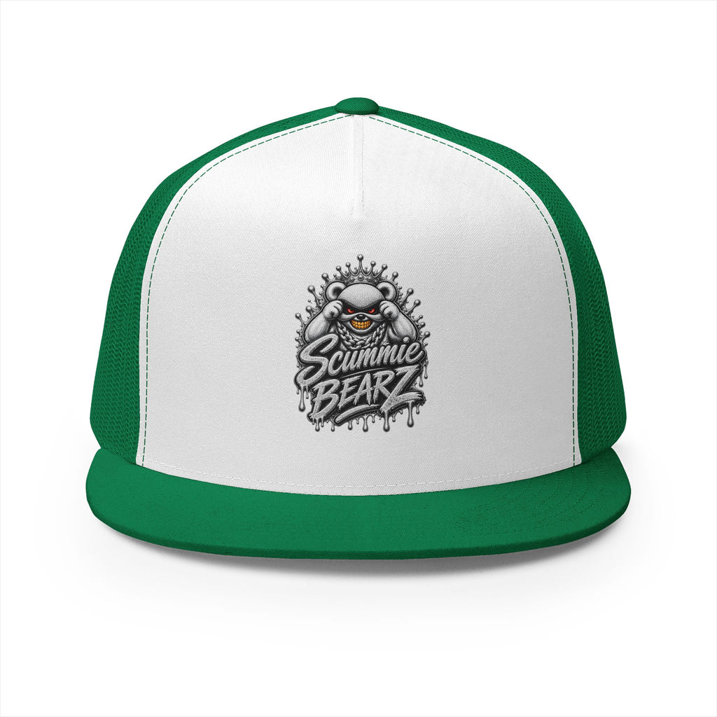 5 Panel Trucker Cap-SILVER MASK LOGO-SCUMMIEBEARZ™