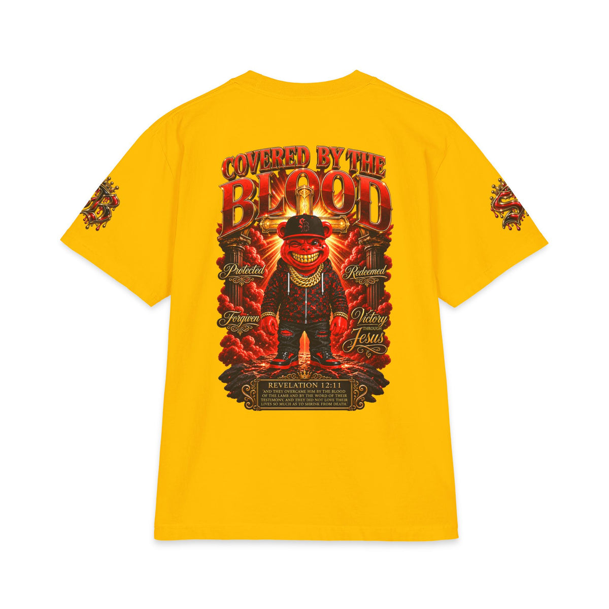 Covered by the Blood | SCUMMIEBEARZ™ Shaka Wear Heavyweight Tee