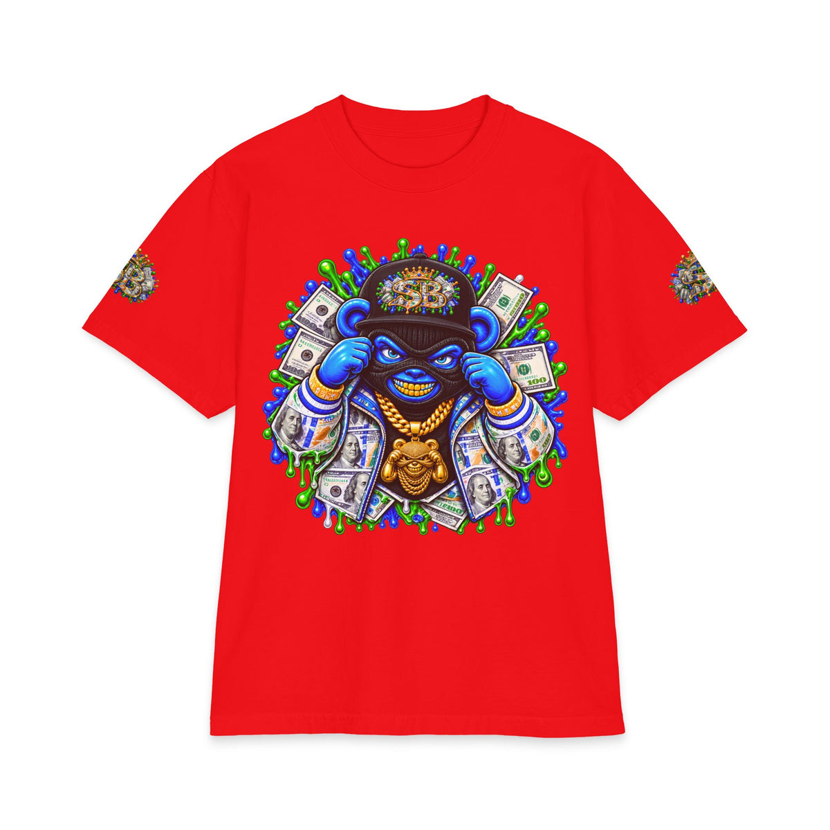 Money Hungry — Alternate Layout | SCUMMIEBEARZ™ Shaka Wear Heavyweight Tee