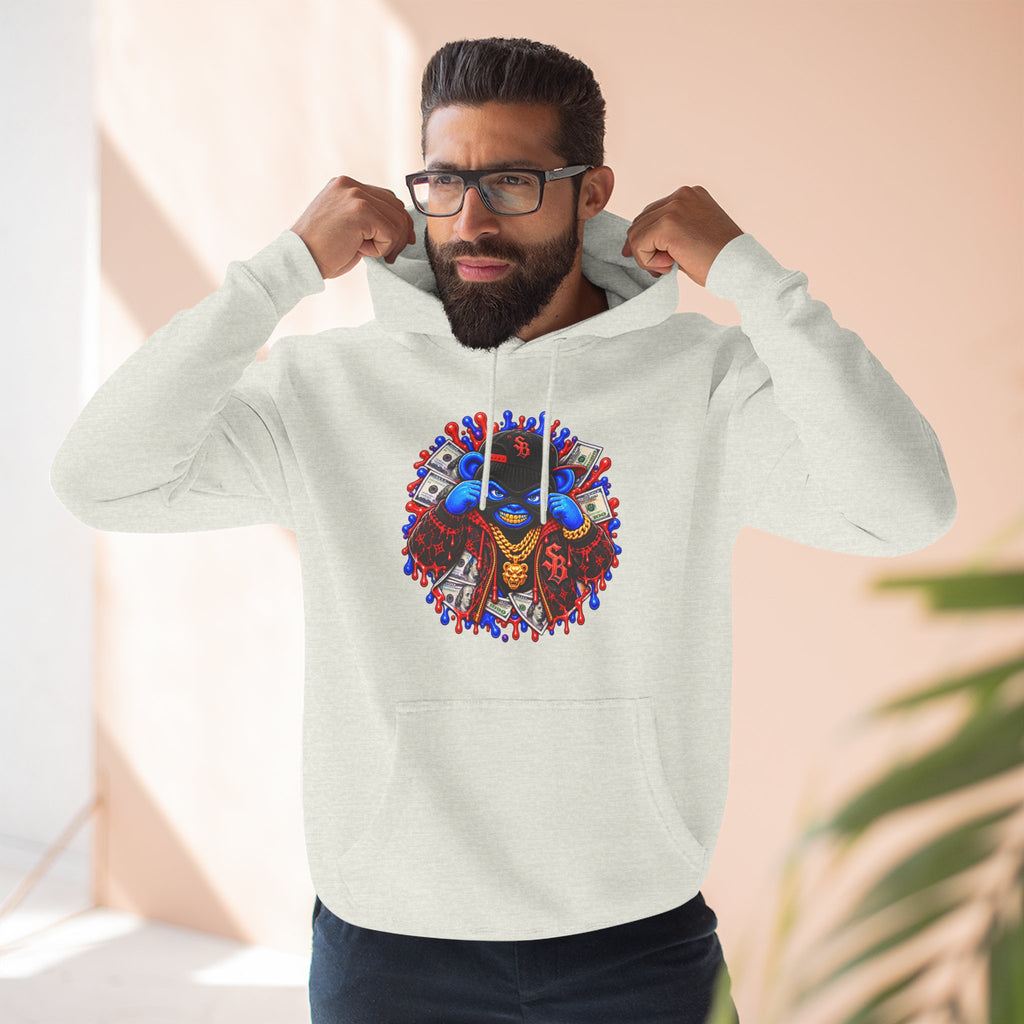 Three-Panel Fleece Hoodie-GET SERVED-SCUMMIEBEARZ™️