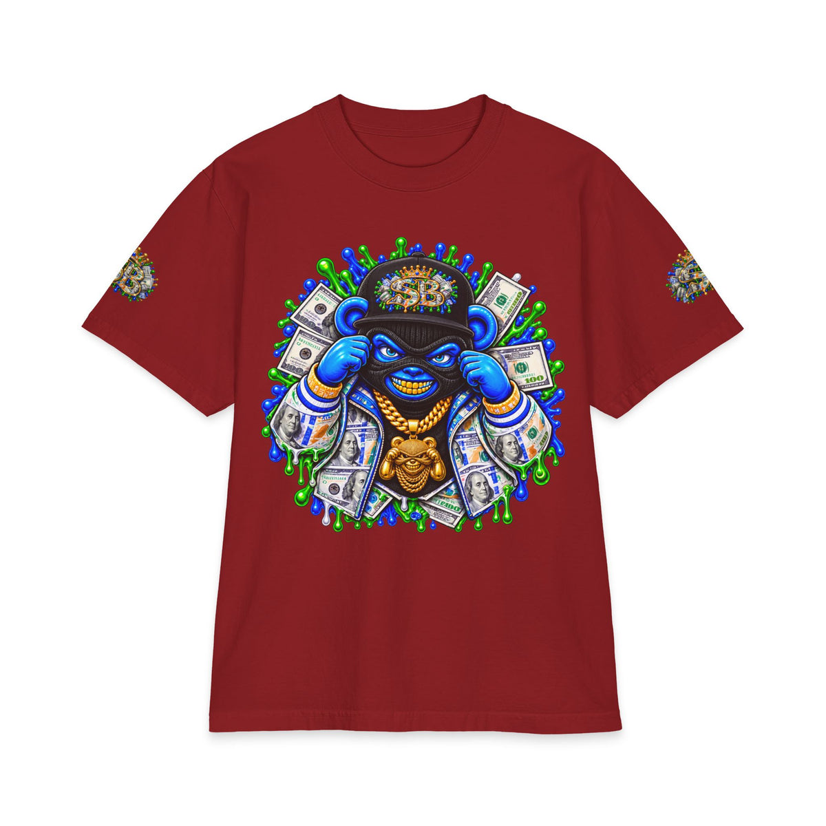 Money Hungry — Alternate Layout | SCUMMIEBEARZ™ Shaka Wear Heavyweight Tee