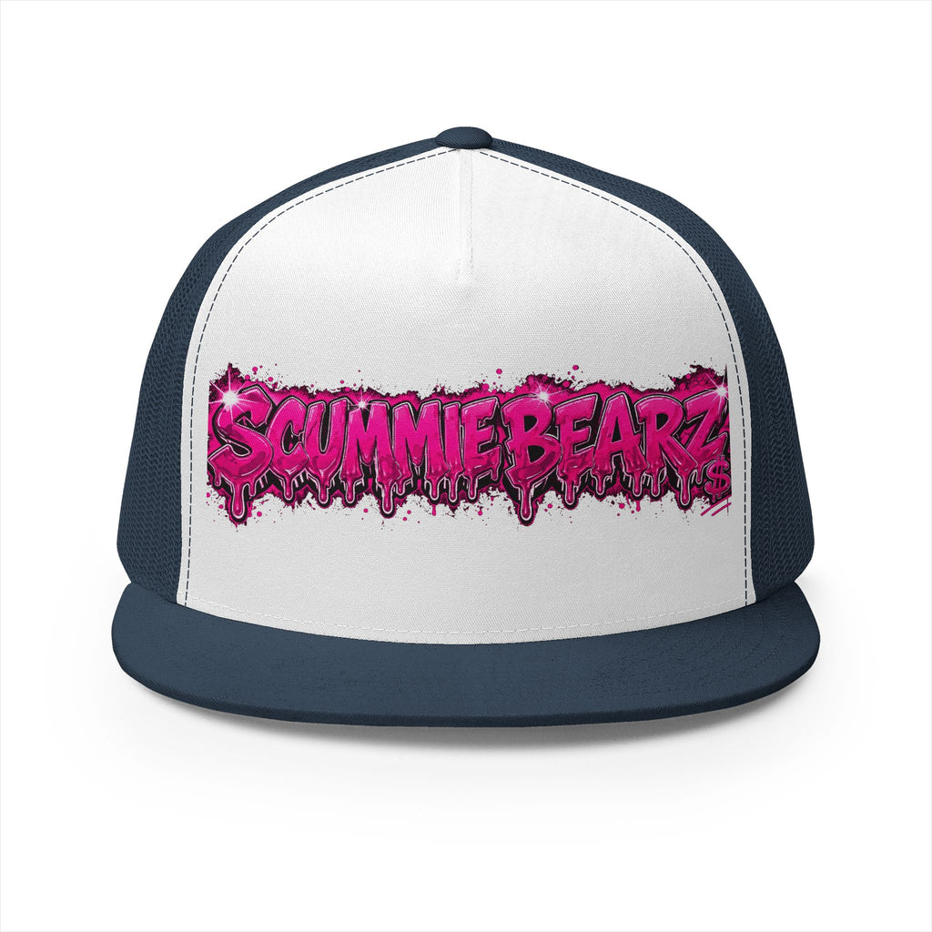 5 Panel Trucker Cap-PINK SCUMMIEBEARZ LOGO-SCUMMIEBEARZ™