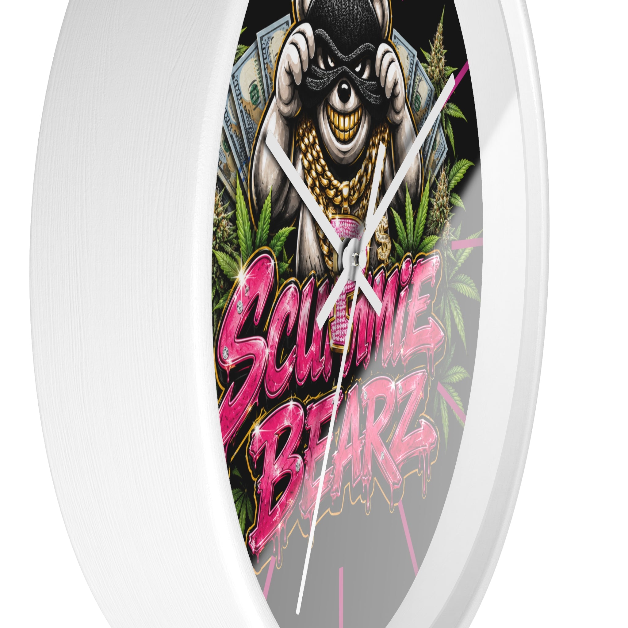 Wall Clock-Weed Logo-SCUMMIEBEARZ™️