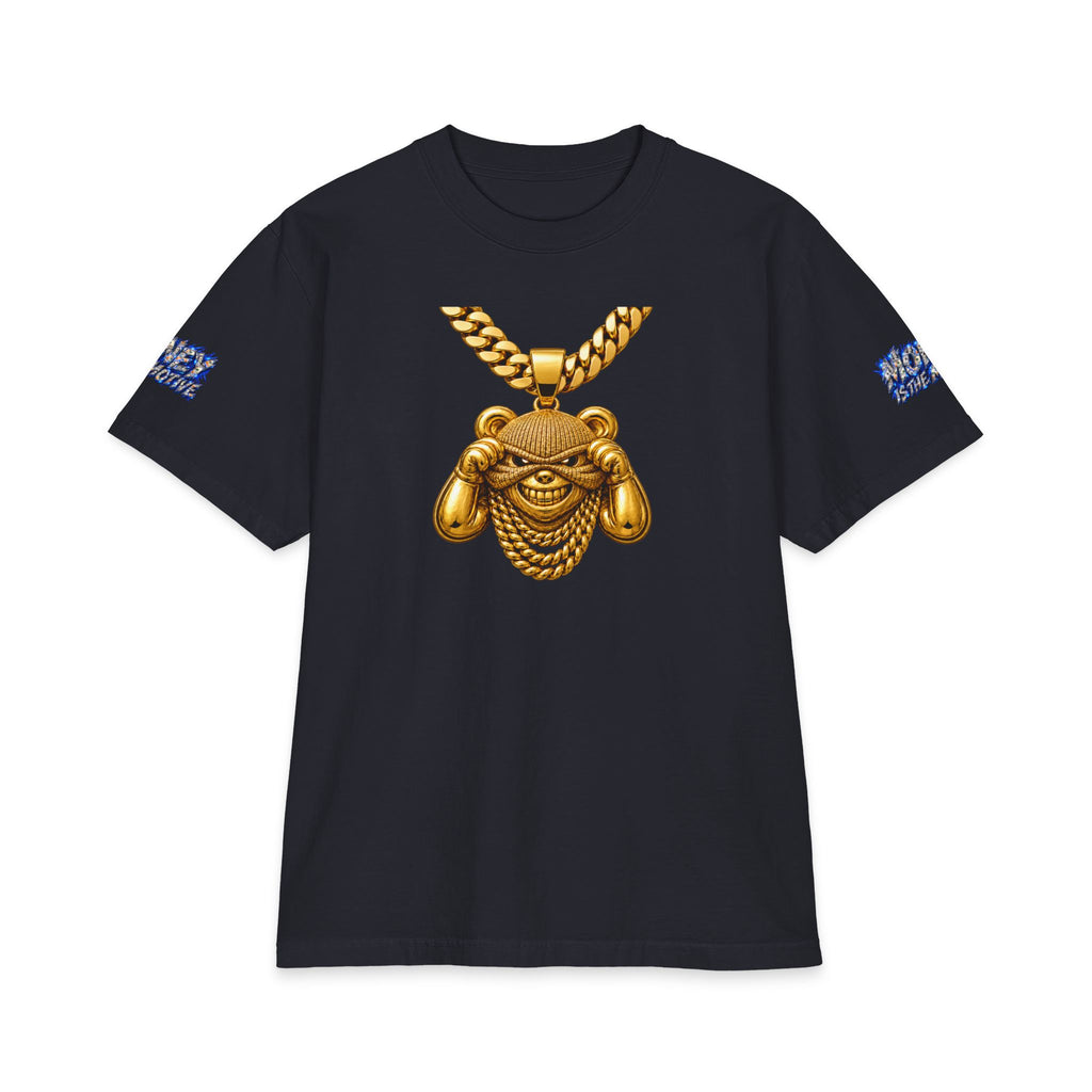 Money Is The Motive Gold Pendant | SCUMMIEBEARZ™ Shaka Wear Heavyweight Tee
