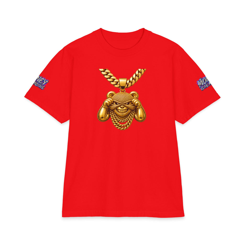 Money Is The Motive Gold Pendant | SCUMMIEBEARZ™ Shaka Wear Heavyweight Tee