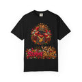 Unisex Garment-Dyed T-shirt-RED CROWN MASK LOGO HILLBILLY -SCUMMIEBEARZ™