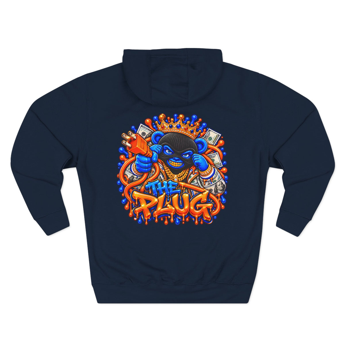Three-Panel Fleece Hoodie-THE PLUG-SCUMMIEBEARZ™️