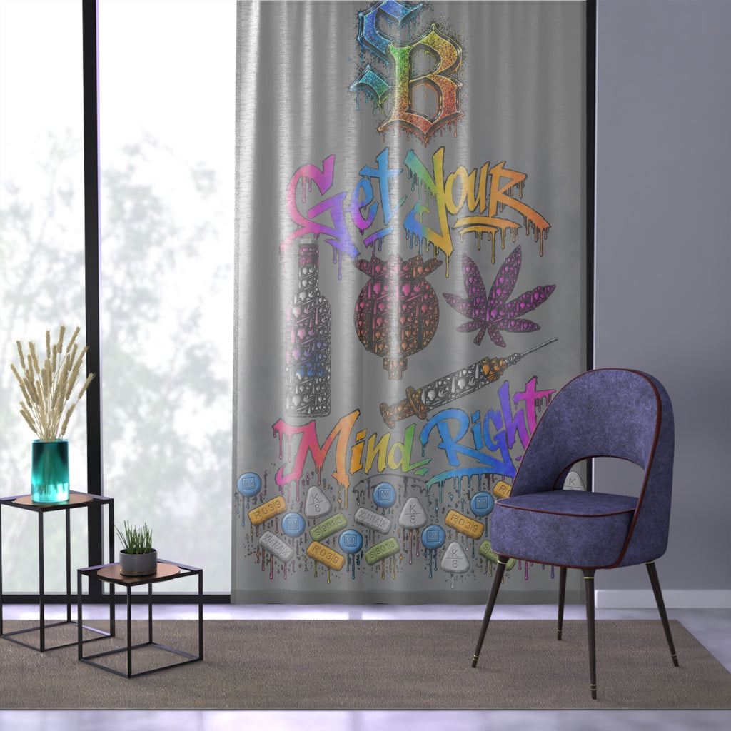 Window Curtain-Get Your Mind Right-SCUMMIEBEARZ™