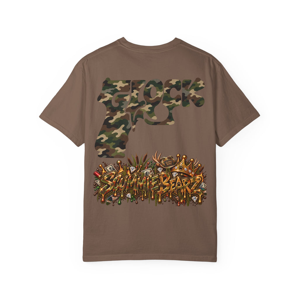 Unisex Garment-Dyed T-shirt-HILLBILLY CAMO GLOCK -SCUMMIEBEARZ™