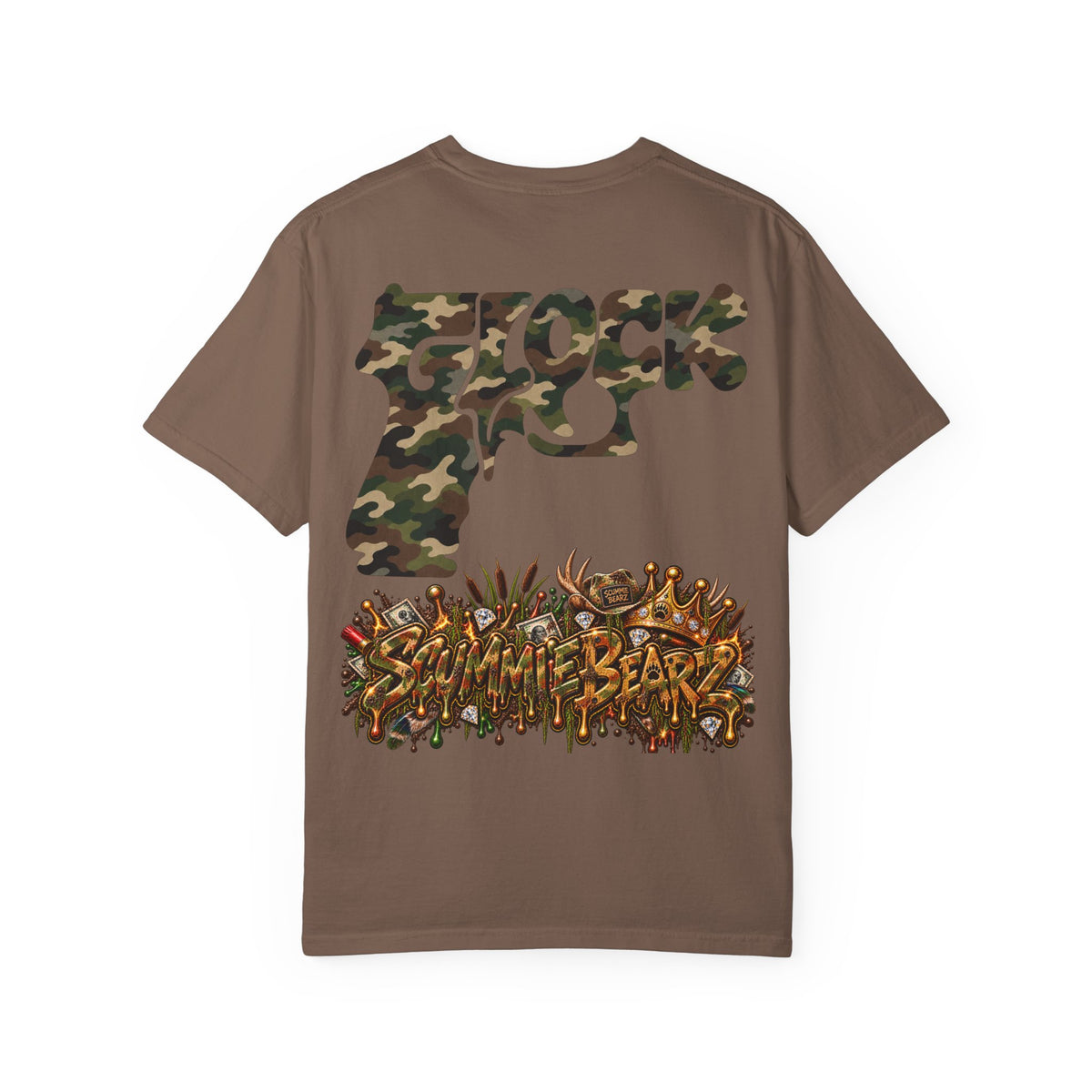 Unisex Garment-Dyed T-shirt-HILLBILLY CAMO GLOCK -SCUMMIEBEARZ™