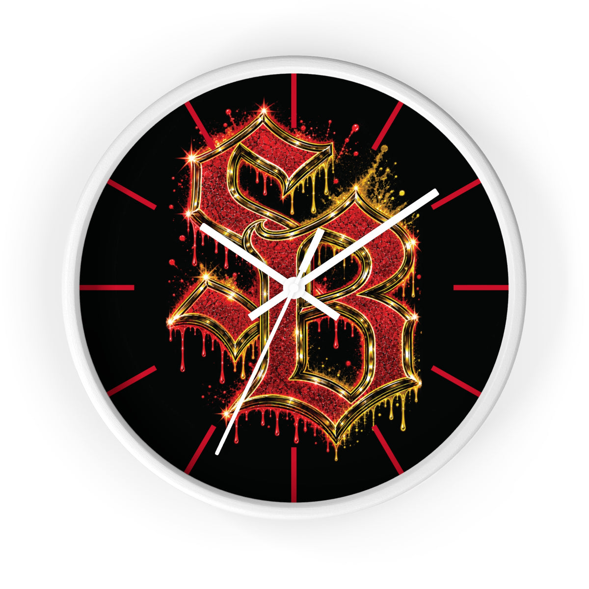 Wall Clock-RED SB LOGO-SCUMMIEBEARZ™️