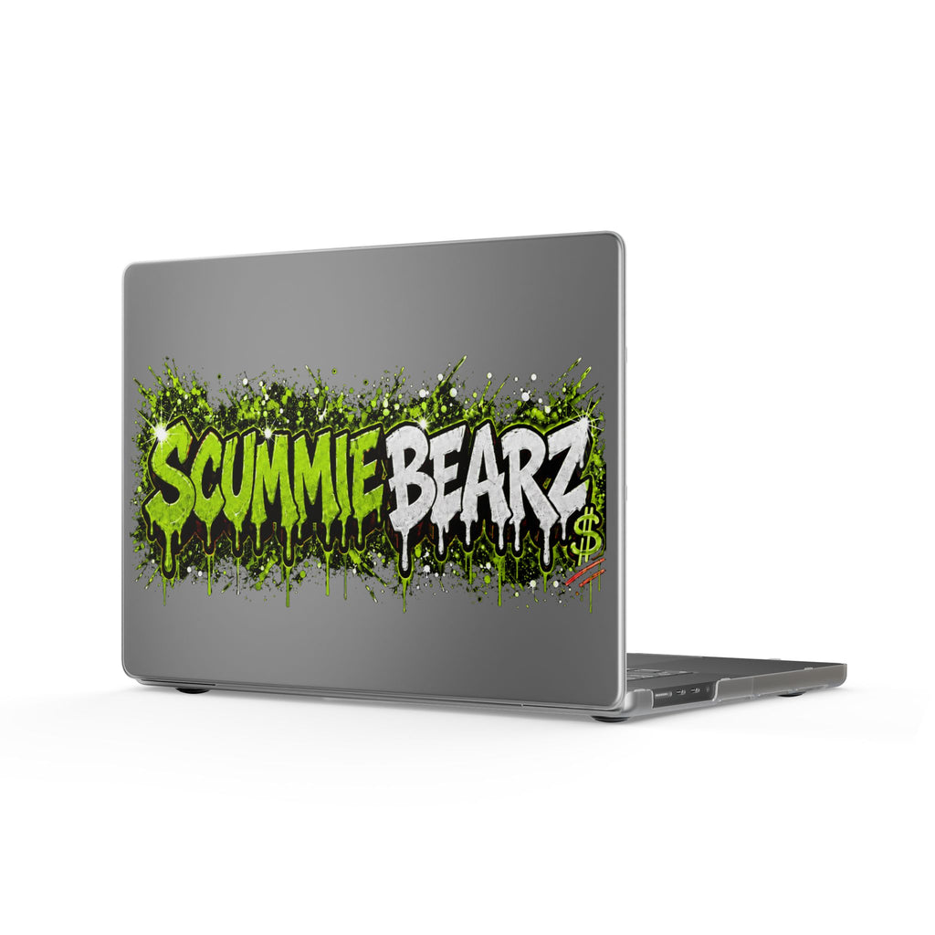 Matte MacBook Cases-GREEN/SILVER LOGO-SCUMMIEBEARZ™