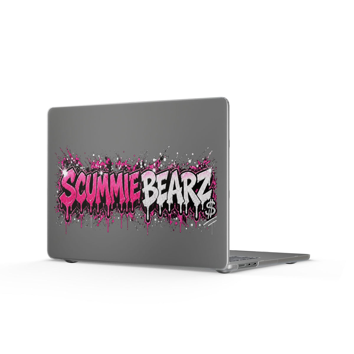 Matte MacBook Cases-PINK/SILVER LOGO-SCUMMIEBEARZ™