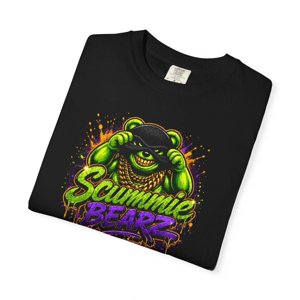 Unisex Garment-Dyed T-shirt-MASK LOGO & LIKE STEALING CANDY FROM A BABY-SCUMMIEBEARZ™