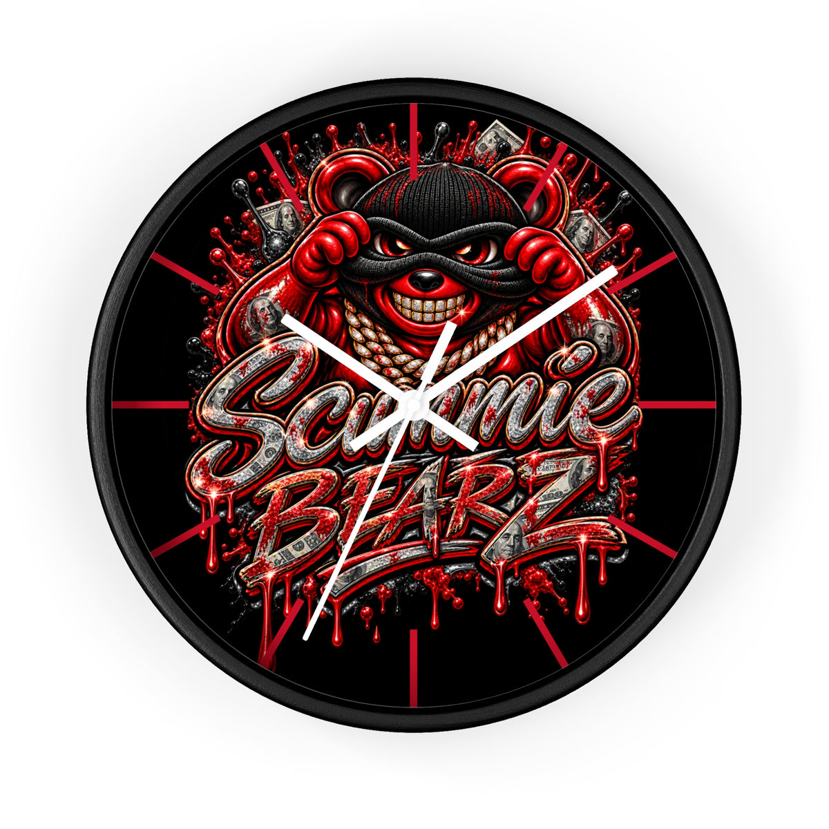 Wall Clock-BLOOD MONEY-SCUMMIEBEARZ™️