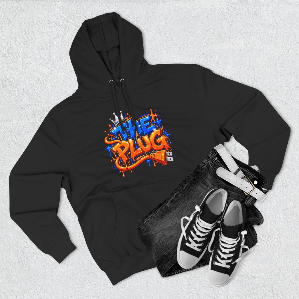 Three-Panel Fleece Hoodie-THE PLUG-SCUMMIEBEARZ™️