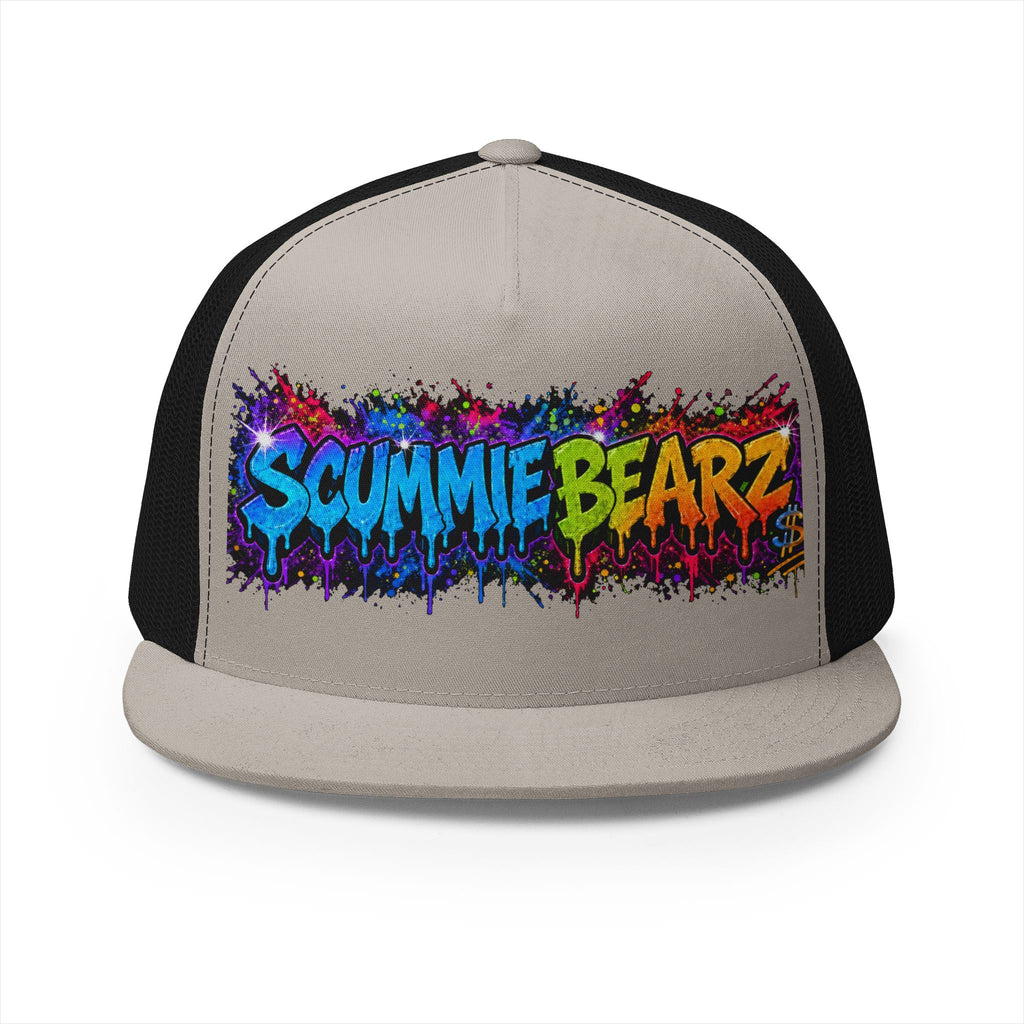 5 Panel Trucker Cap-RAINBOW SCUMMIEBEARZ LOGO-SCUMMIEBEARZ™