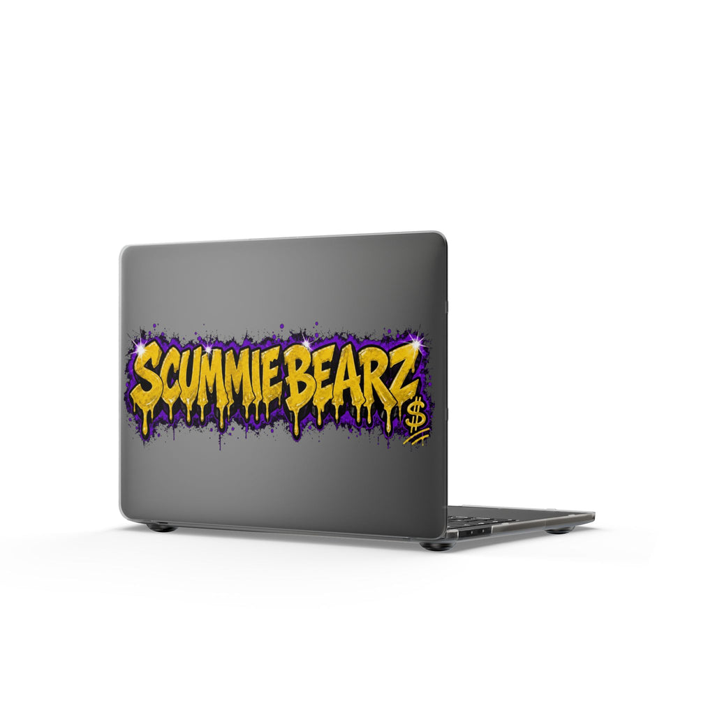 Matte MacBook Cases-PURPLE/YELLOW LOGO-SCUMMIEBEARZ™