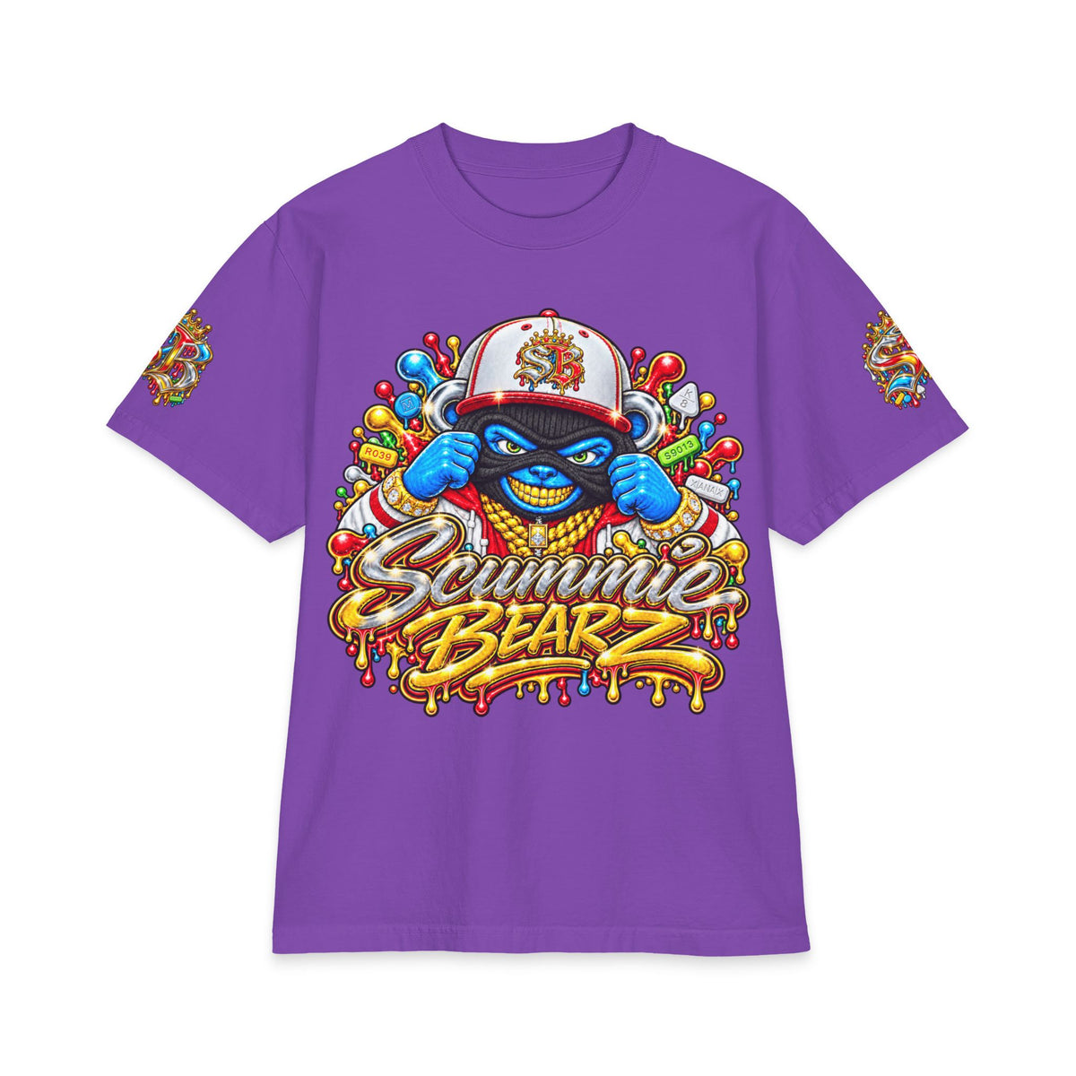 Unisex Max Heavyweight Short Sleeve-GET YOUR MIND RIGHT RED REMIX-SCUMMIEBEARZ™️