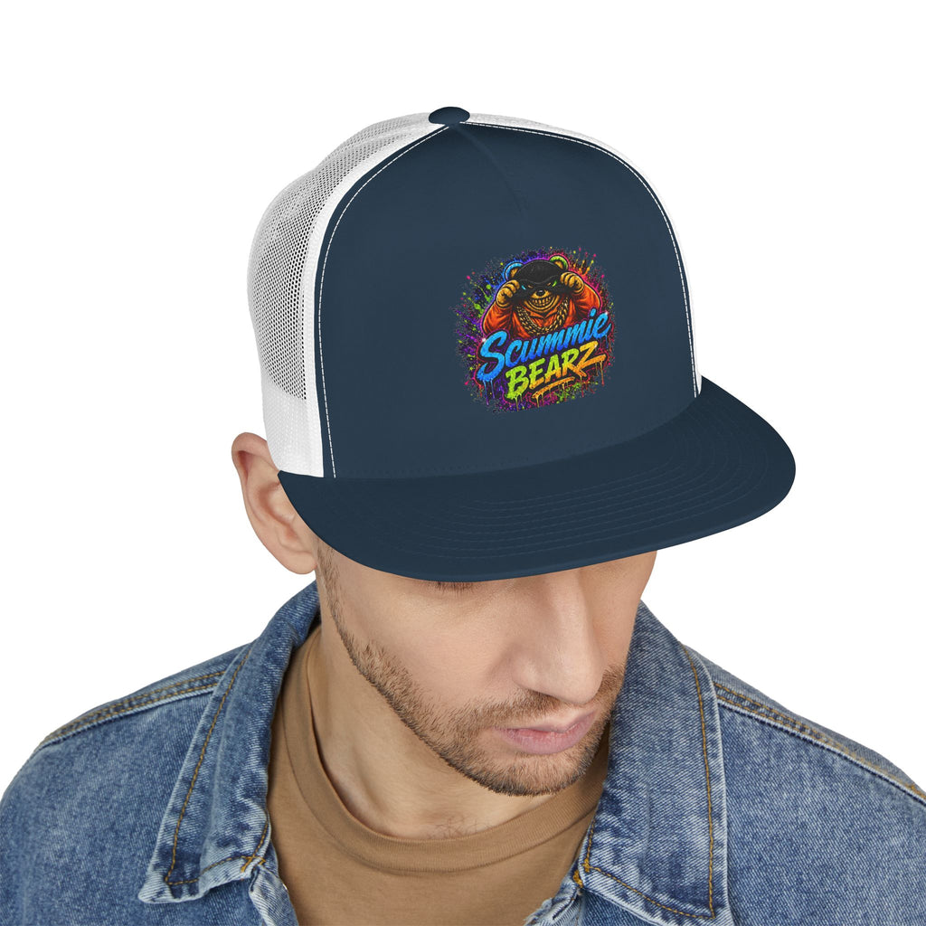 5 Panel Trucker Cap-RAINBOW MASK LOGO-SCUMMIEBEARZ™