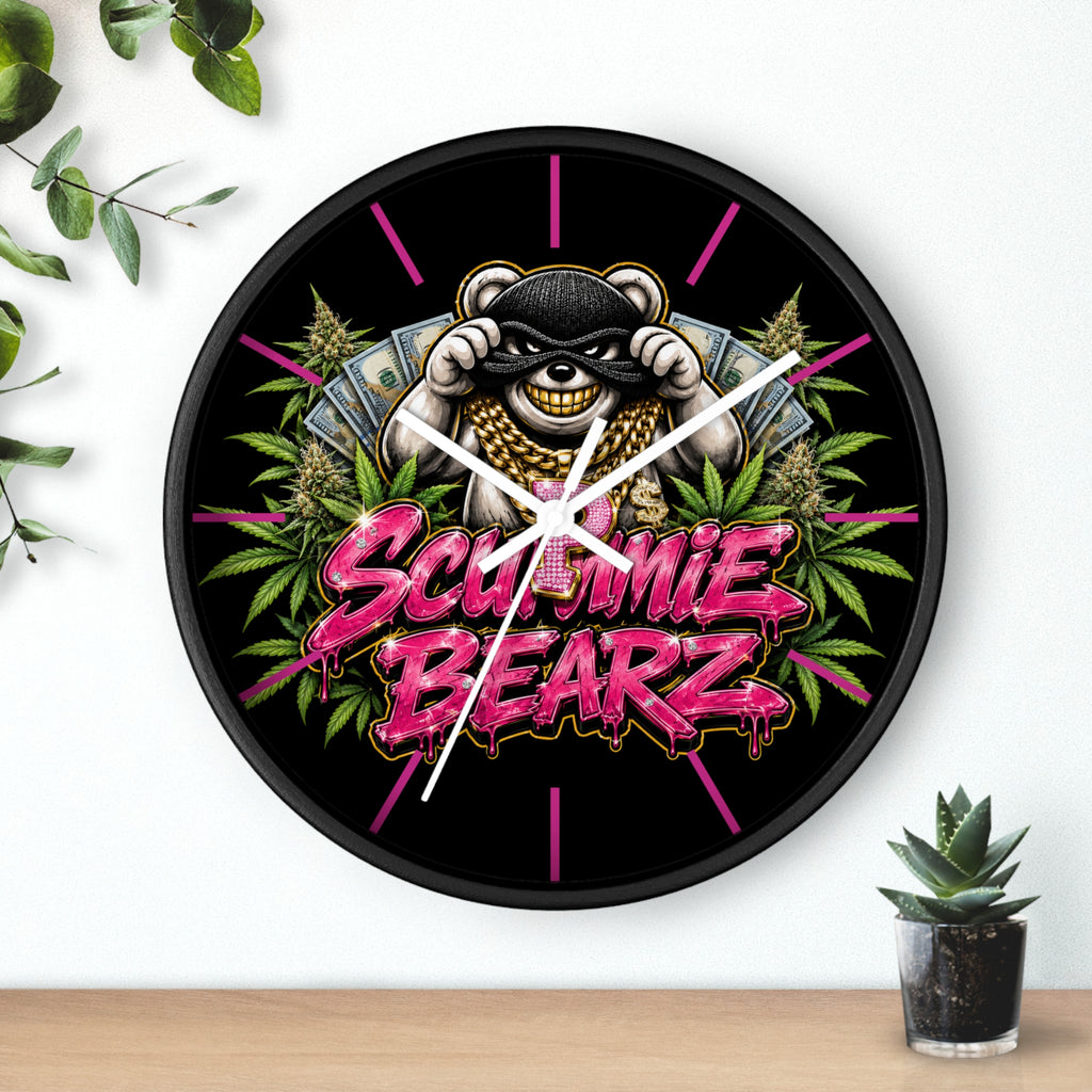 Wall Clock-Weed Logo-SCUMMIEBEARZ™️
