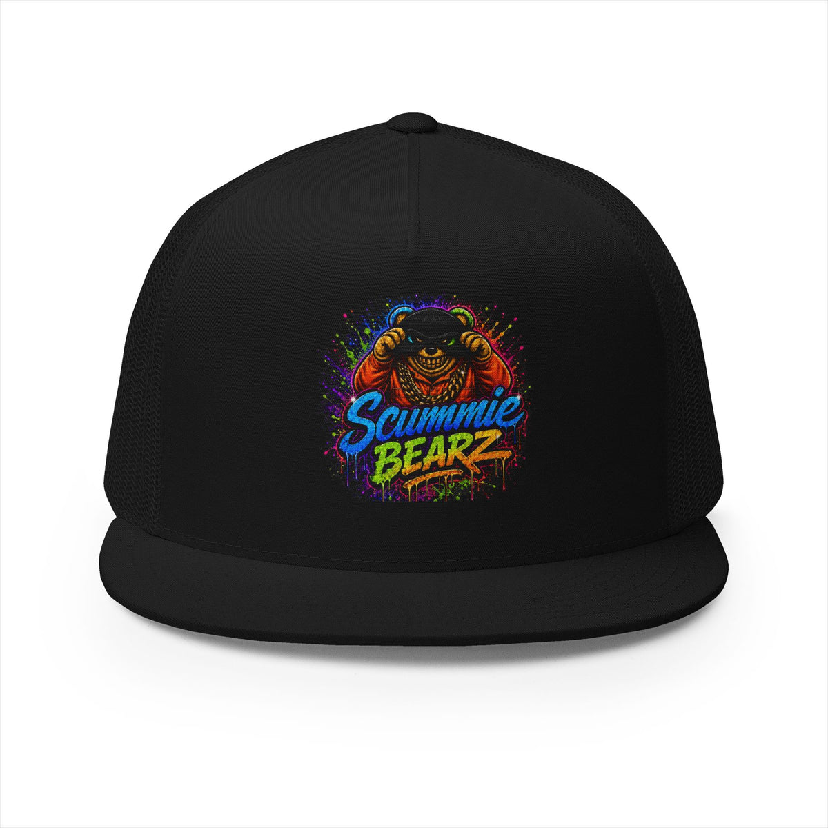 5 Panel Trucker Cap-RAINBOW MASK LOGO-SCUMMIEBEARZ™