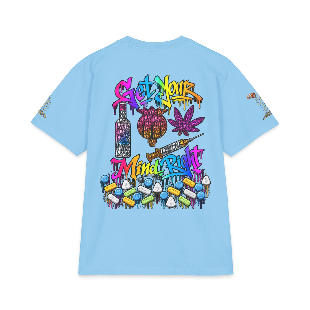 Get Your Mind Right — Multicolor Remix | SCUMMIEBEARZ™ Shaka Wear Heavyweight Tee