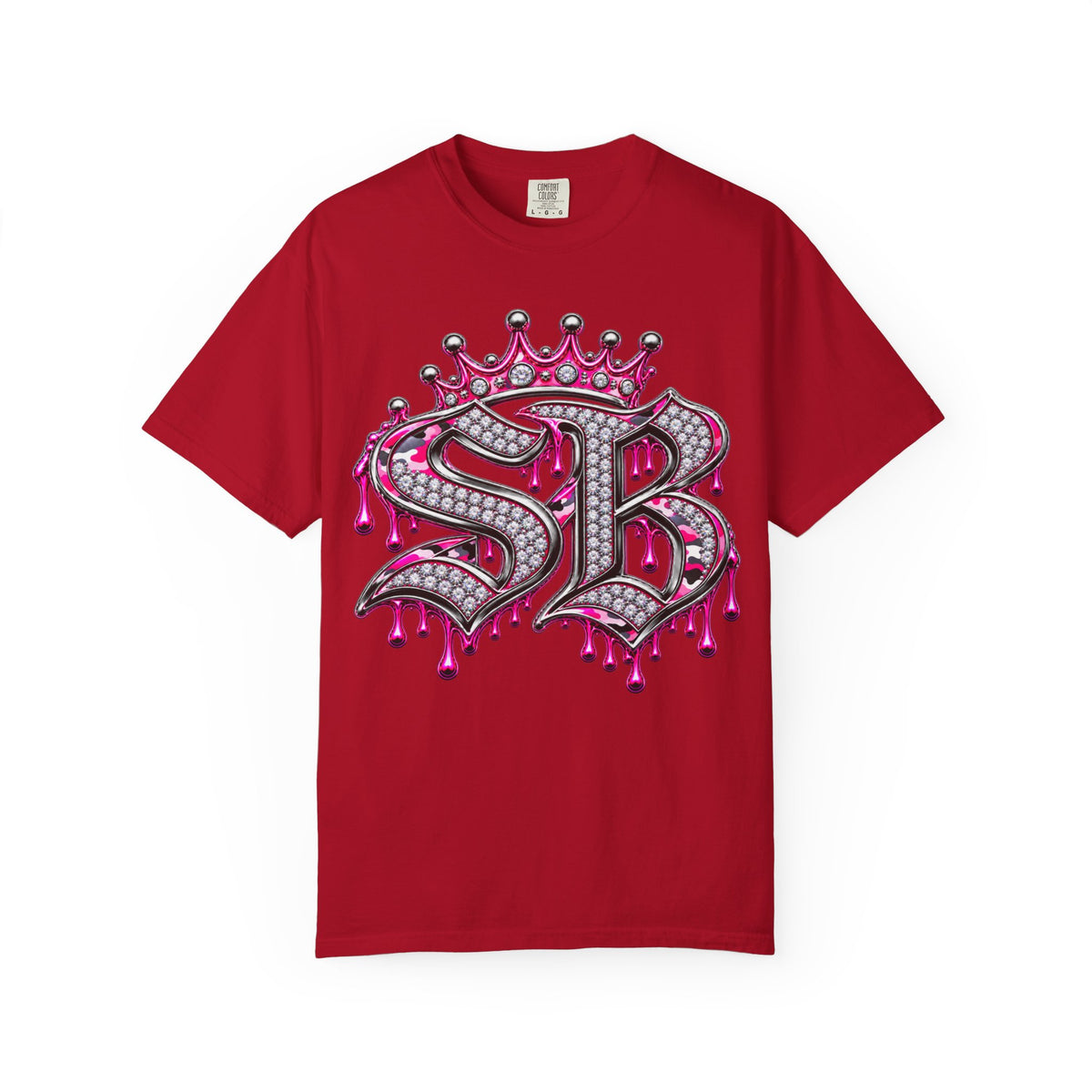 Unisex Garment-Dyed T-shirt-MONA LISA/CROWN MASK SB LOGO-SCUMMIEBEARZ™