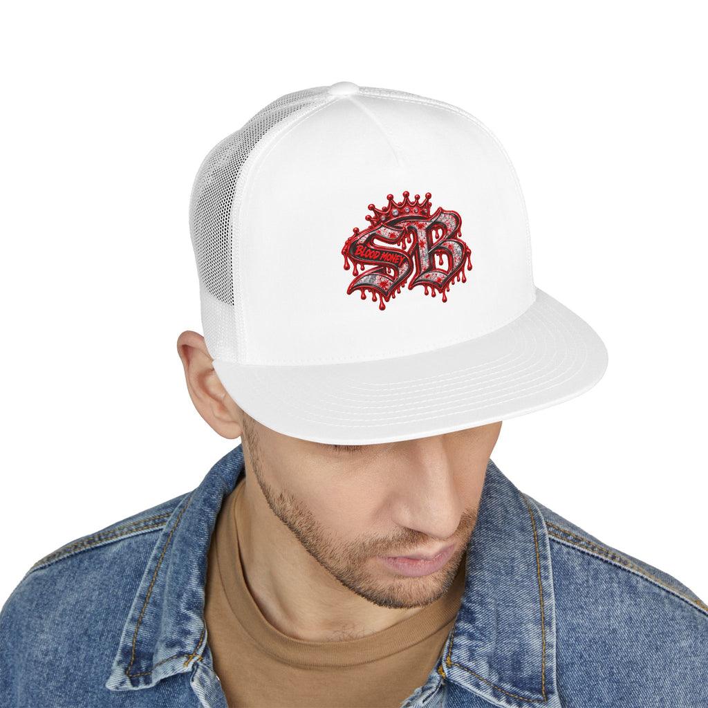 5 Panel Trucker Cap-RED/SILVER SB LOGO-SCUMMIEBEARZ™