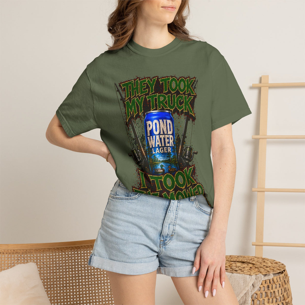 Unisex Garment-Dyed T-shirt- pond water mydaileys ininpound-SCUMMIEBEARZ™