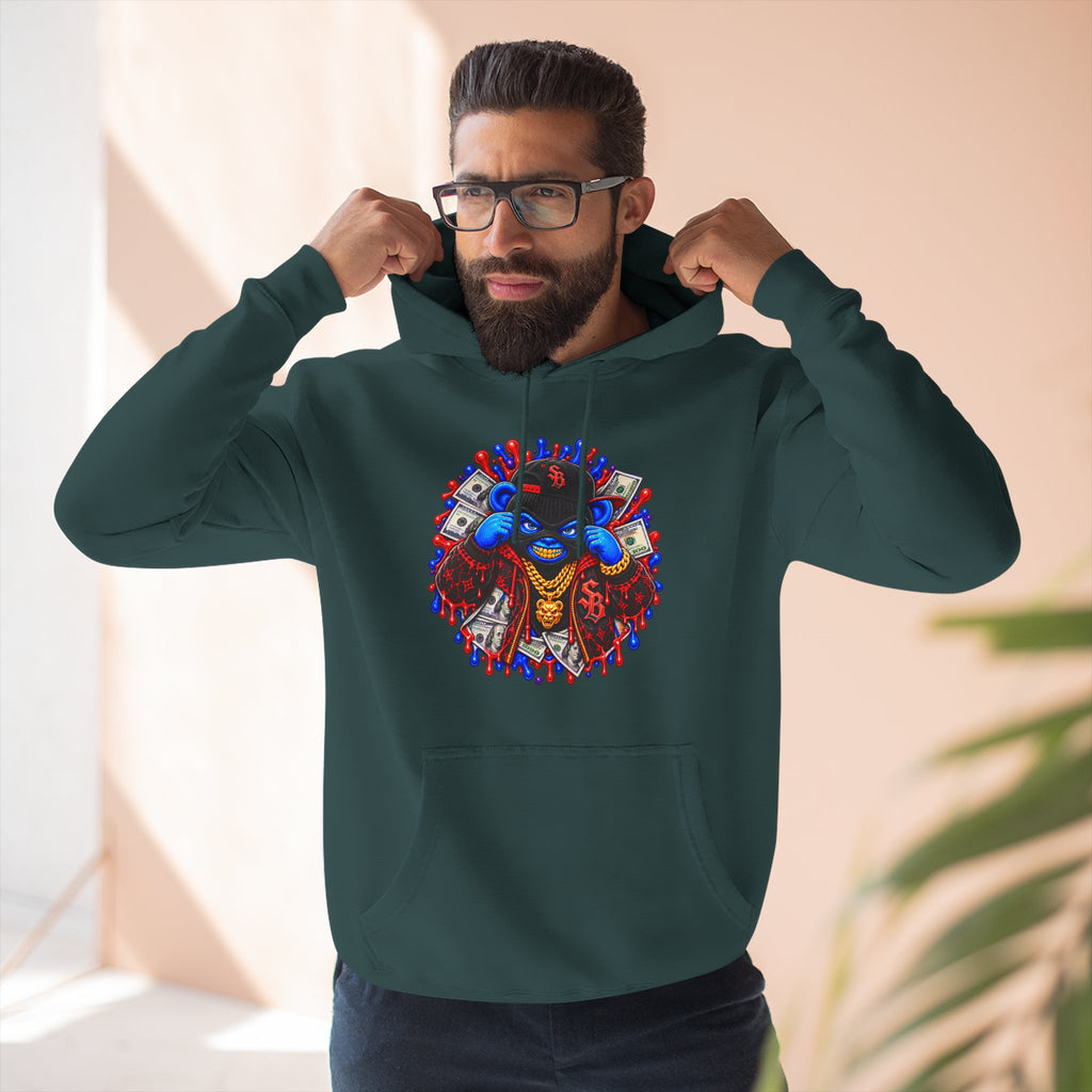Three-Panel Fleece Hoodie-GET SERVED-SCUMMIEBEARZ™️