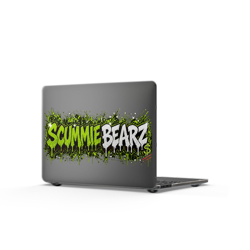 Matte MacBook Cases-GREEN/SILVER LOGO-SCUMMIEBEARZ™