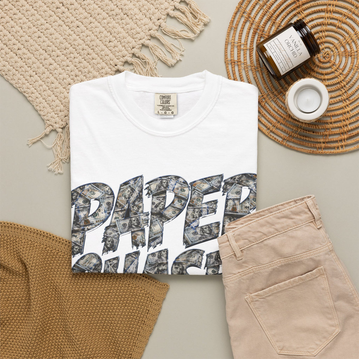 Unisex Garment-Dyed T-SHIRT- PAPER CHASER-SCUMMIEBEARZ™