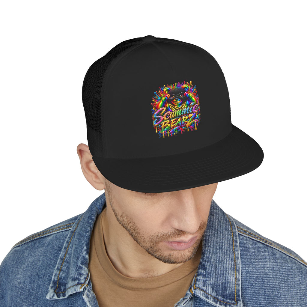 5 Panel Trucker Cap-RAINBOW MASK LOGO-SCUMMIEBEARZ™