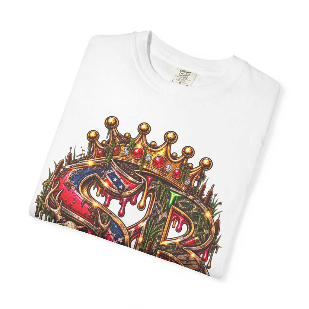 Unisex Garment-Dyed T-SHIRT-HILLBILLY GLOCK/SB CROWN LOGO-SCUMMIEBEARZ™