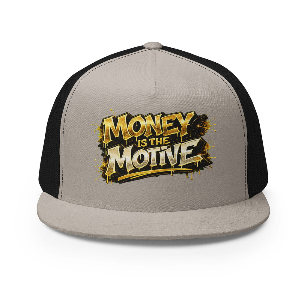 5 Panel Trucker Cap-GOLD MONEY IS THE MOTIVE-SCUMMIEBEARZ™
