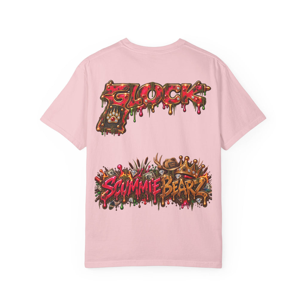 Unisex Garment-Dyed T-SHIRT-HILLBILLY GLOCK/SB CROWN LOGO-SCUMMIEBEARZ™