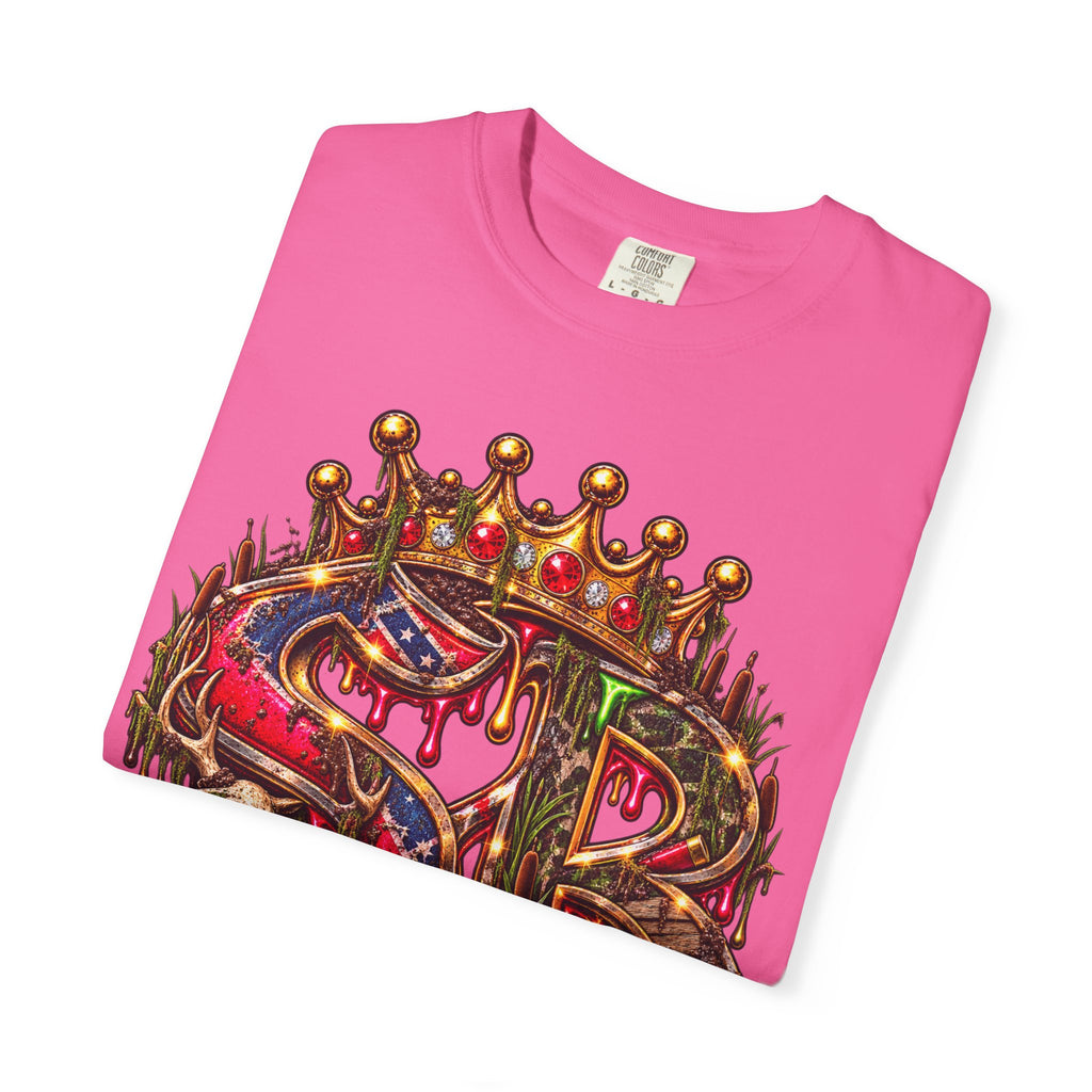 Unisex Garment-Dyed T-SHIRT-HILLBILLY GLOCK/SB CROWN LOGO-SCUMMIEBEARZ™