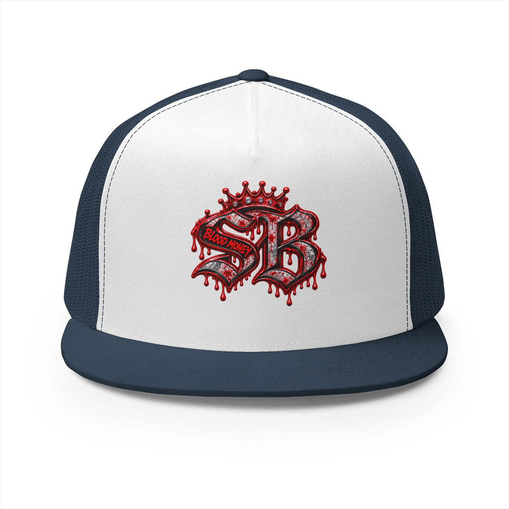 5 Panel Trucker Cap-RED/SILVER SB LOGO-SCUMMIEBEARZ™