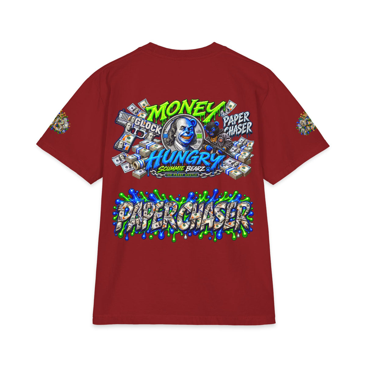 Money, Hungry Green Remix | SCUMMIEBEARZ™ Shaka Wear Heavyweight Tee
