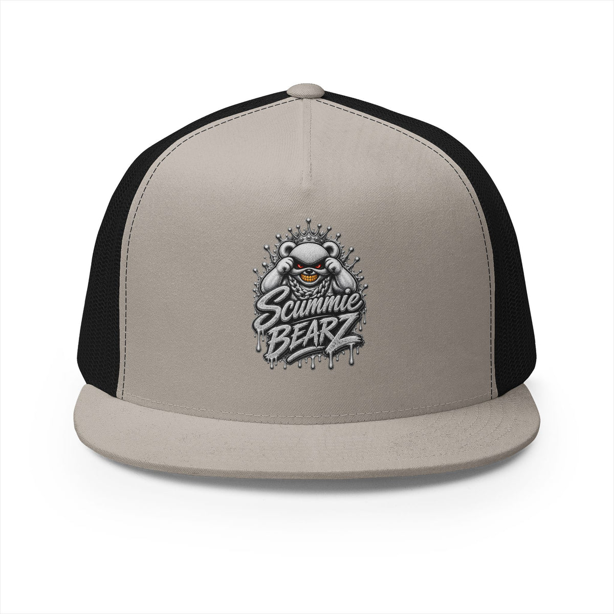 5 Panel Trucker Cap-SILVER MASK LOGO-SCUMMIEBEARZ™