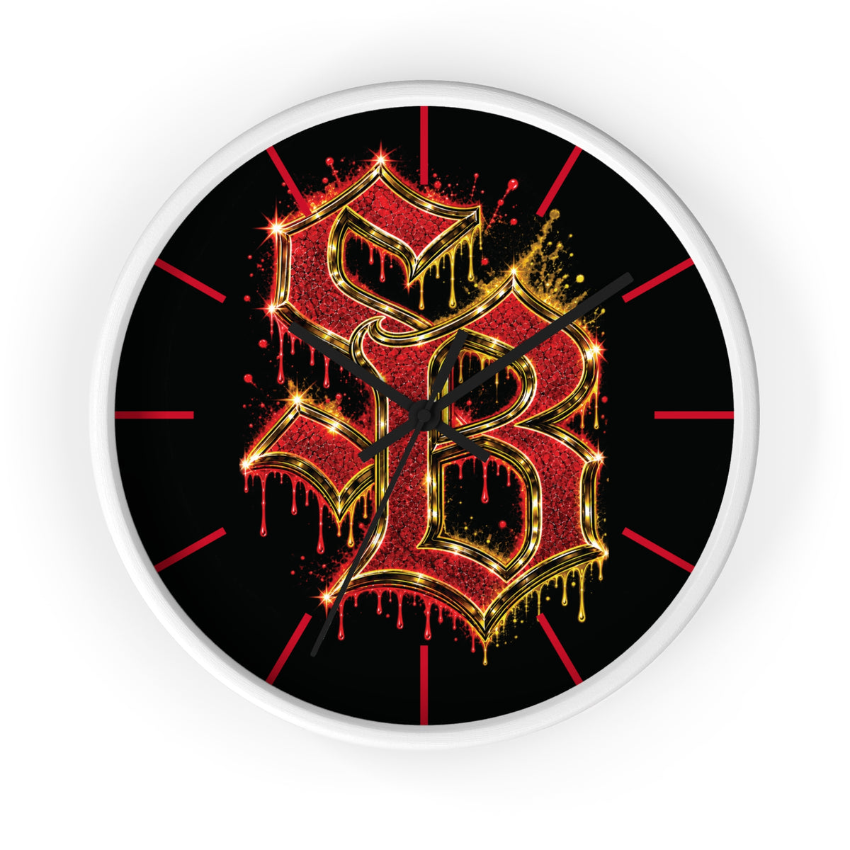 Wall Clock-RED SB LOGO-SCUMMIEBEARZ™️