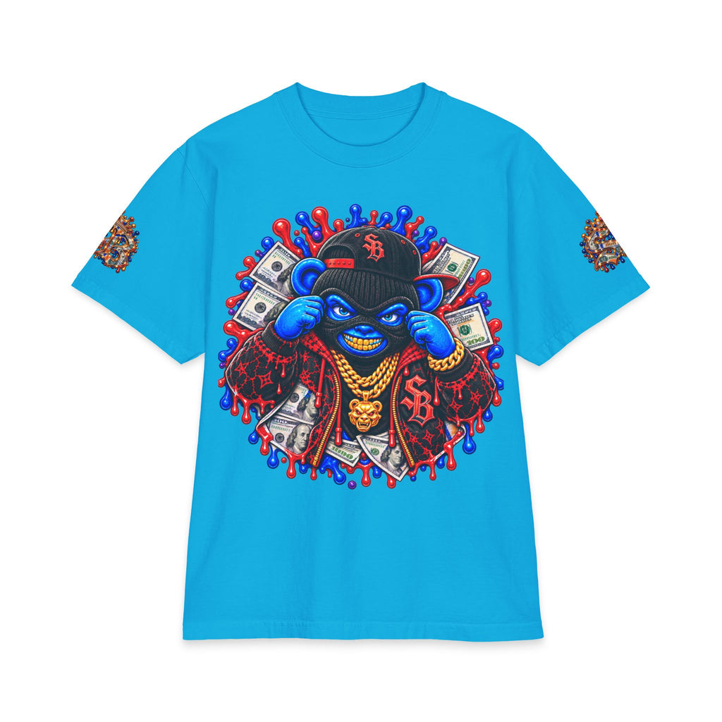 Get Served Red/Blue Remix | SCUMMIEBEARZ™ Shaka Wear Heavyweight Tee