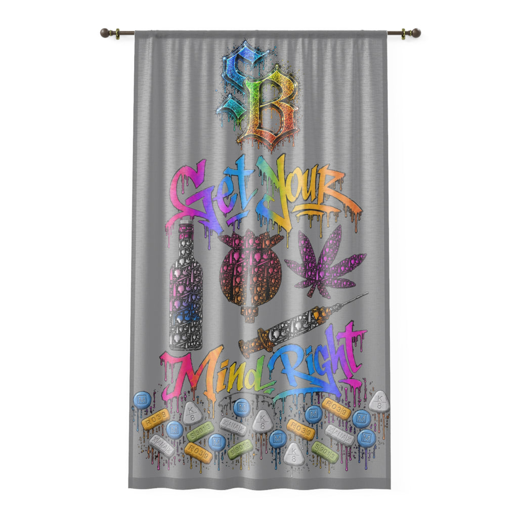 Window Curtain-Get Your Mind Right-SCUMMIEBEARZ™