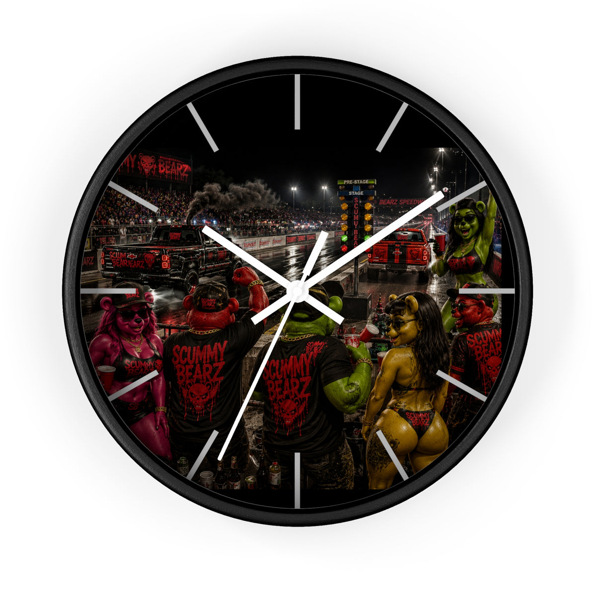 Wall Clock-Dirty white boy-SCUMMIEBEARZ™️