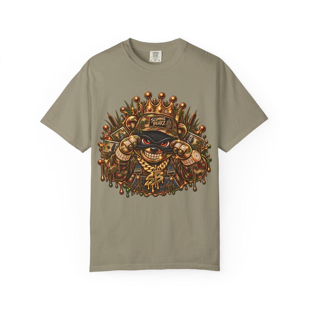 Unisex Garment-Dyed T-shirt-HILLBILLY CAMO GLOCK -SCUMMIEBEARZ™